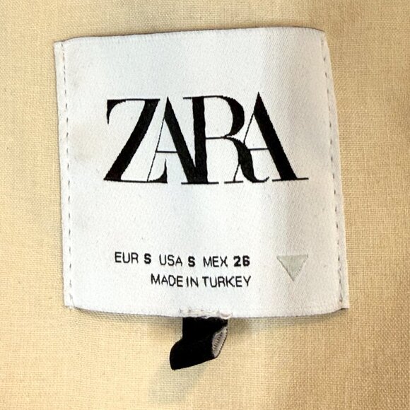 Zara Linen Blend Mini Vest Dress Cream Small - Picture 13 of 16